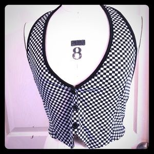 Checkered Halter Top